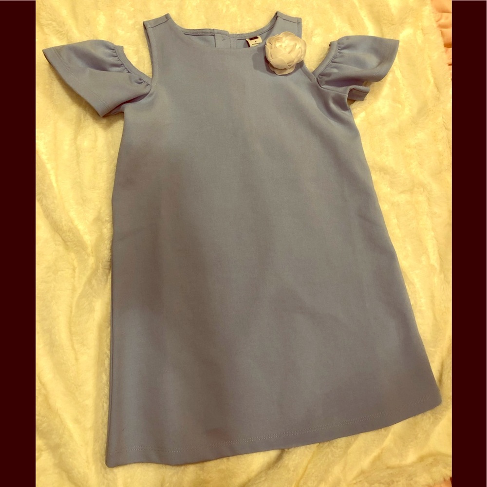 Janie & Jack gorgeous off the shoulder blue dress